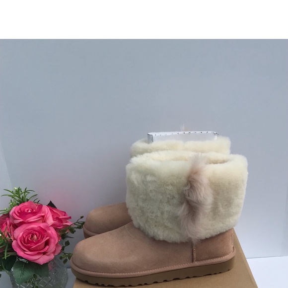 NWB UGG AUTHENTIC CLASSIC MINI FUR WISP BOOT | WOMEN’s 10 - Picture 14 of 16